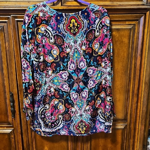 Johnny Was Hannah Velvet  Multicolor Paisley Tunic Sz. LG -  NWOT! - Picture 3 of 3